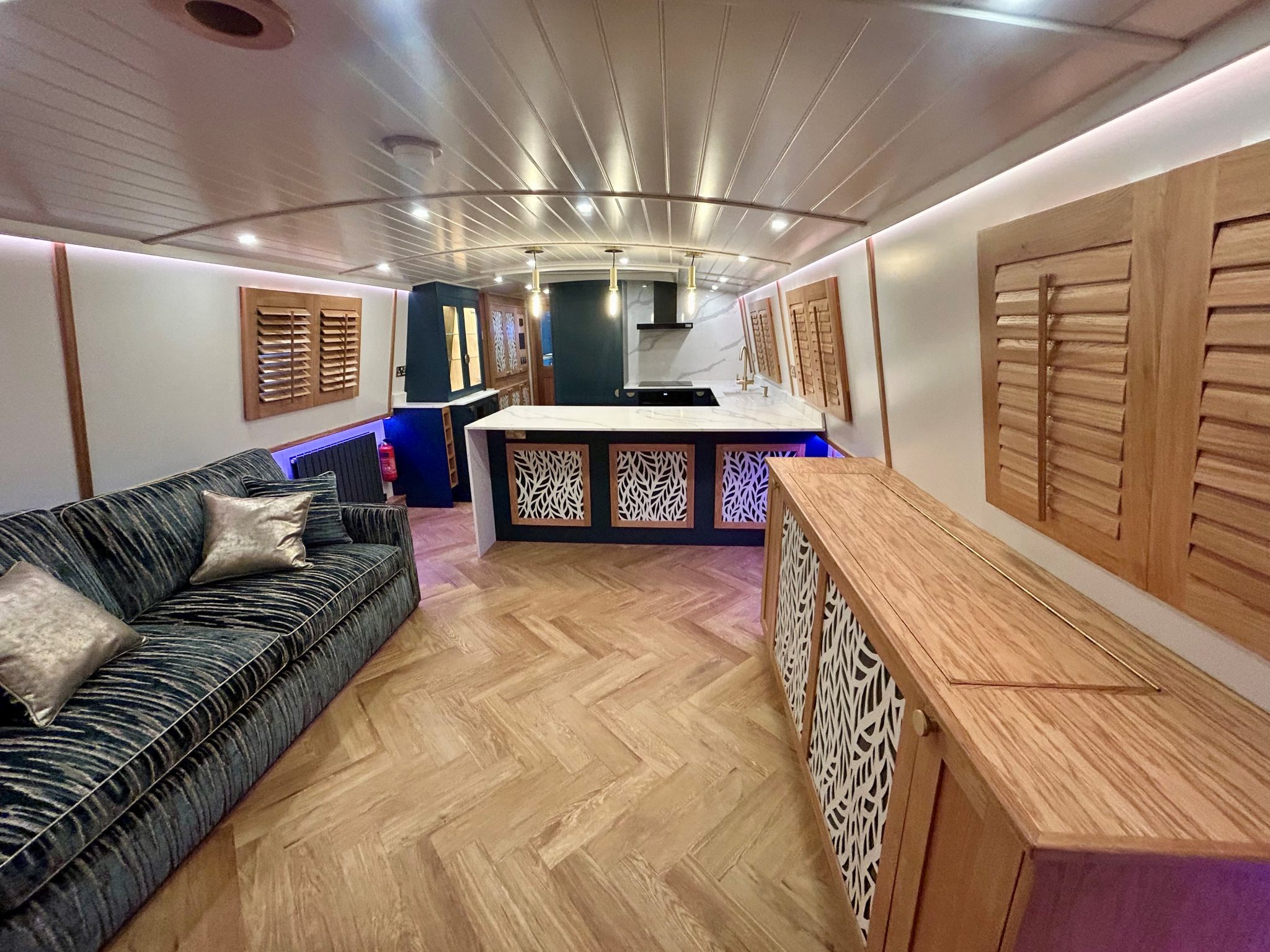 Luxury bespoke interior created by Bluewater Boats