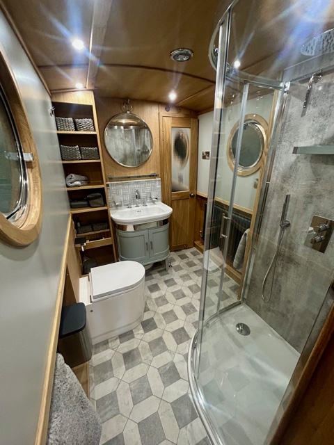 Bespoke Bluewater narrowboat interior