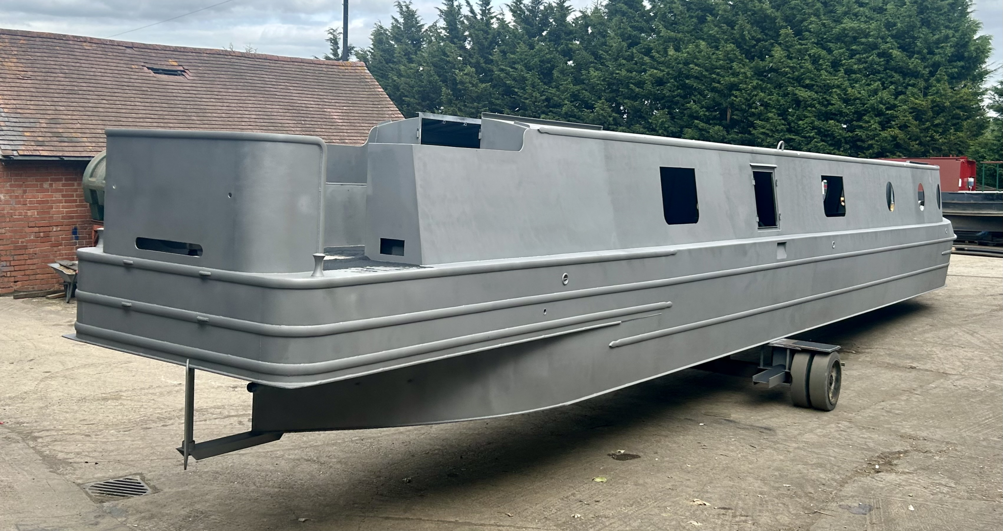Bespoke widebeam steel shell under fabrication