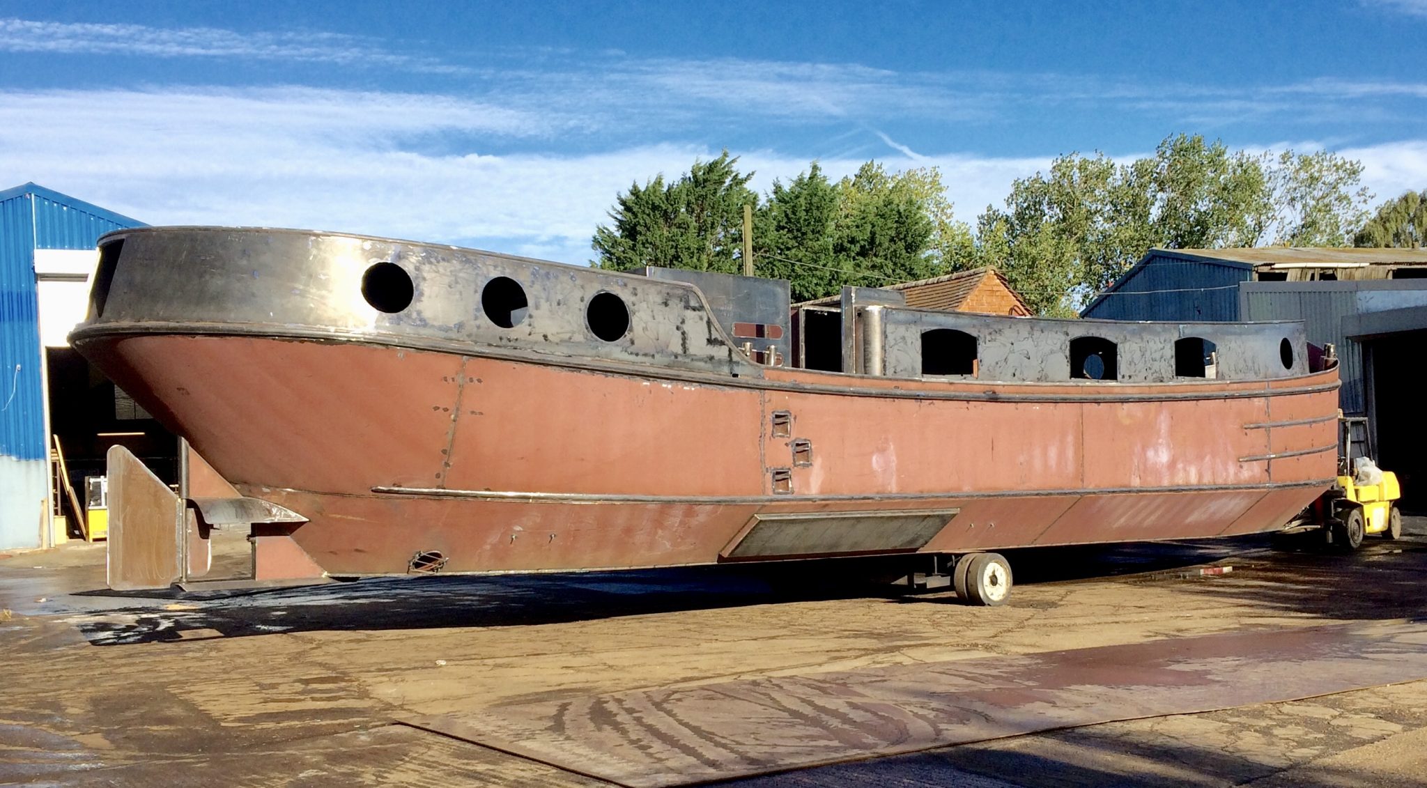 Large bespoke steel vessel under construction